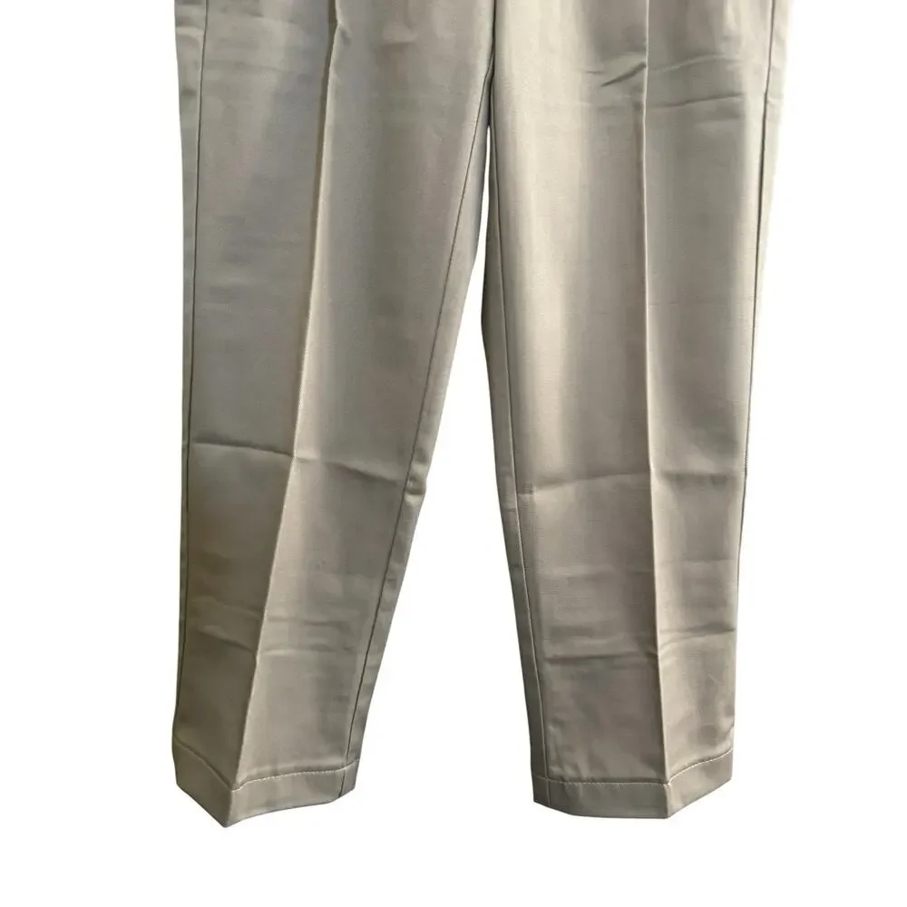 Lands End Boys 8 HUSKY Elastic Waist Khaki Pants LOT (26W/23